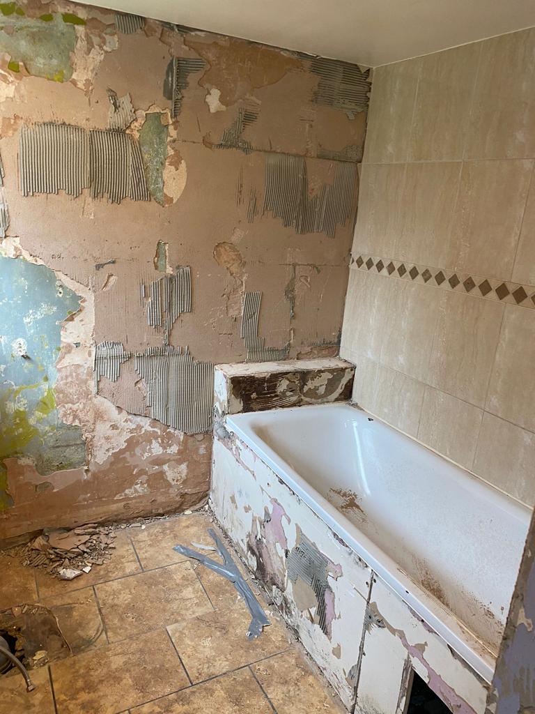 Water Damaged Floor Replacement and New Bathroom Croydon